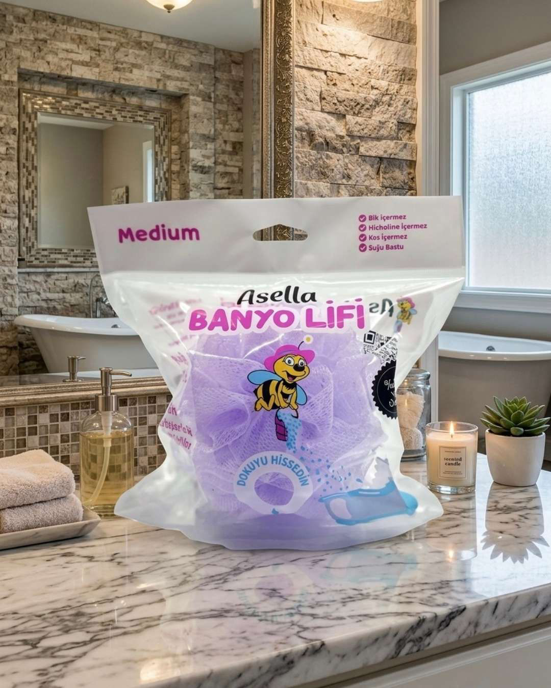 Lila Renk File Banyo Lifi