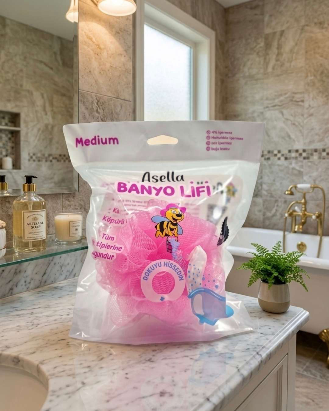 Pembe Renk File Banyo Lifi
